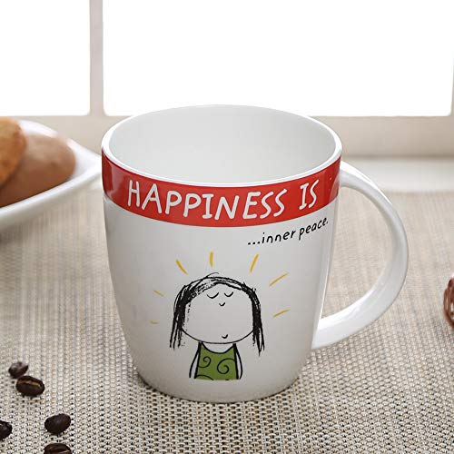 Happiness Inner Peace Coffee/ Milk Mug 270ml 1Piece - Clay Craft India