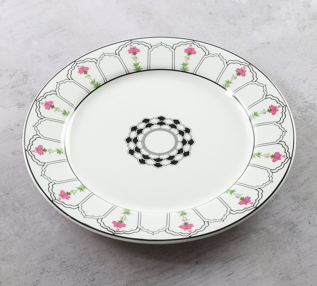 India Circus Rosa Eden Elizabeth Dinner Plate 10.5" 1 Pieces - Clay Craft India