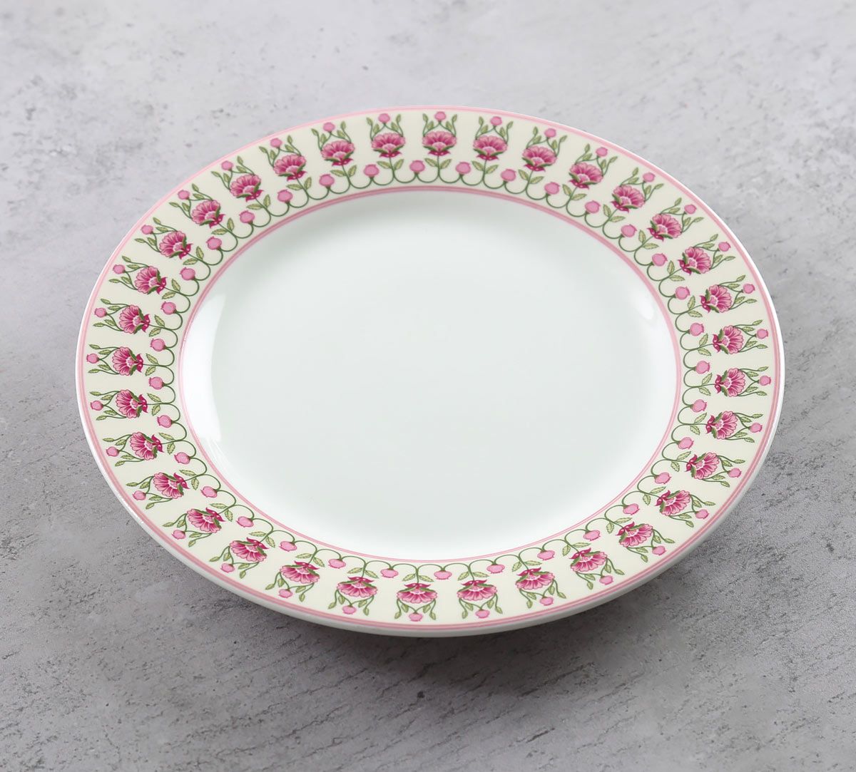 India Circus Rose Mallow Moscheutos Side Plate 7" 1 Piece - Clay Craft India