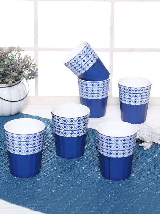 India Circus Cute and Fancy Tea Cup/ Cutting Chai Tumblers 140ml (Set of 6)