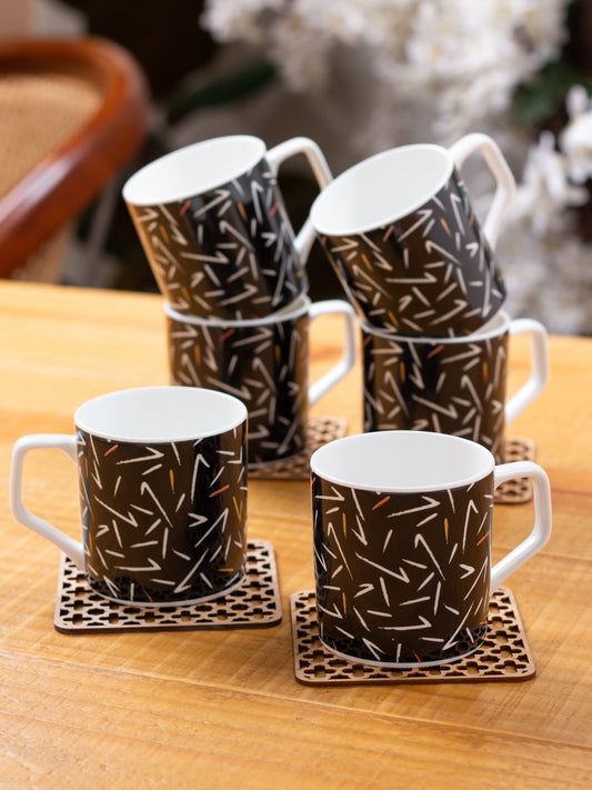 Director Hilton Coffee & Tea Mugs, 200ml, Set of 6 (H311)