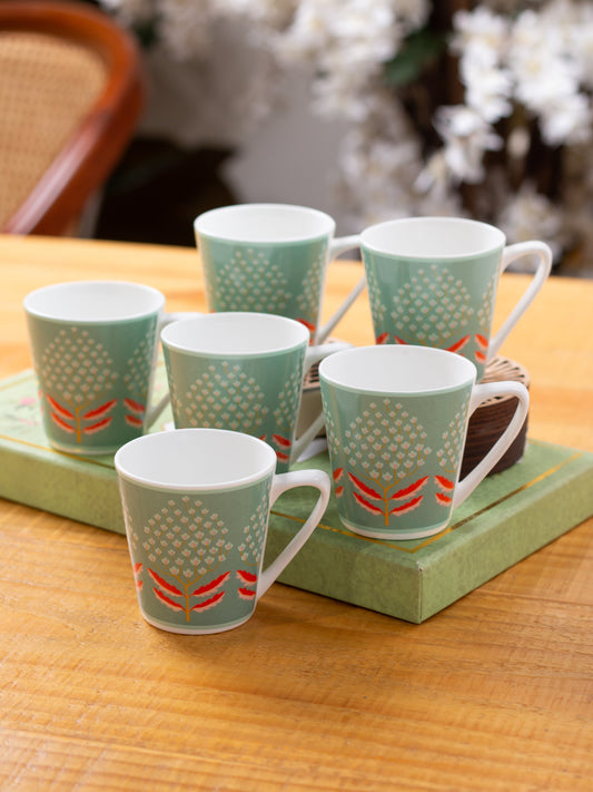 Rock Hilton Coffee & Tea Mugs, Set of 6, 150ml (311)