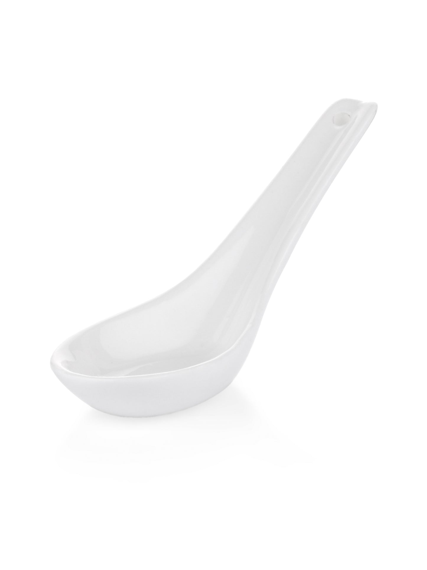 Clay Craft Basic Soup Spoon, Plain White, 4 pieces