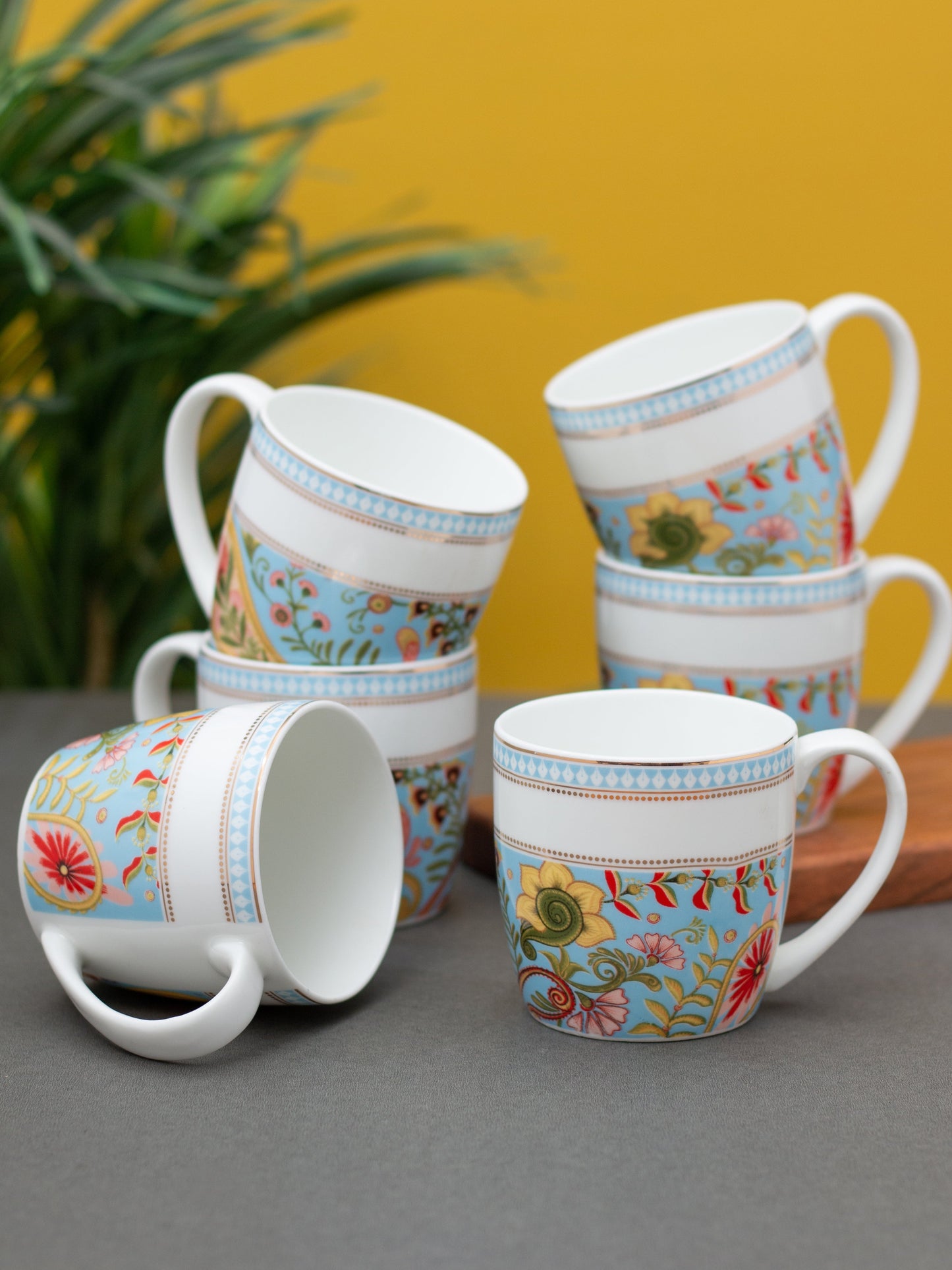 Alton Fiesta Coffee & Tea Mugs, 200ml, Set of 6 (FI802)
