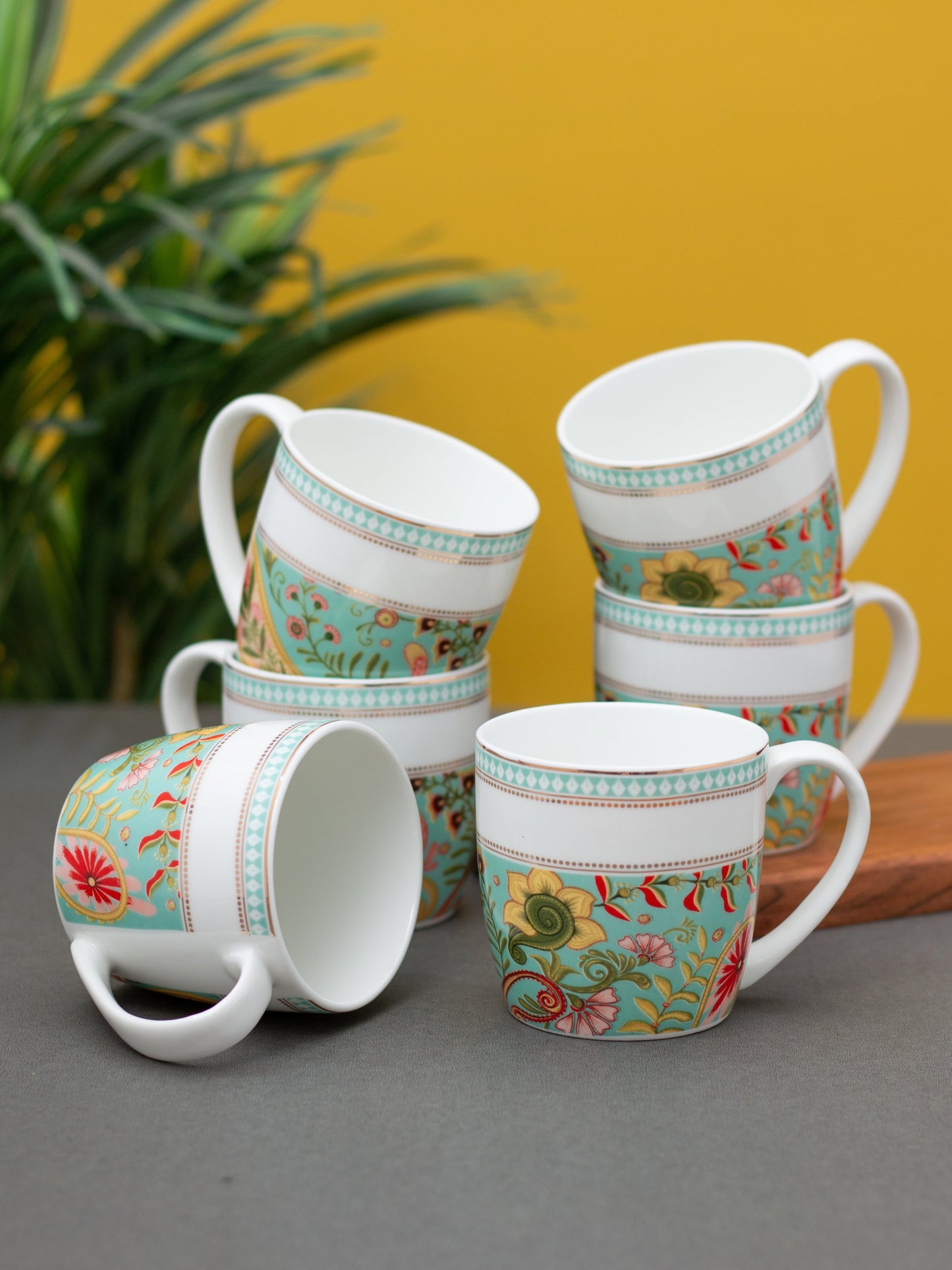 Alton Fiesta Coffee & Tea Mugs, 210ml, Set of 6 (FI803)