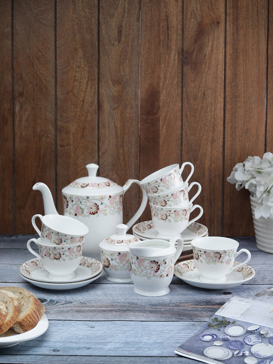 New Georgian Super Coffee/ Tea Set of 15 (S398) - Clay Craft India