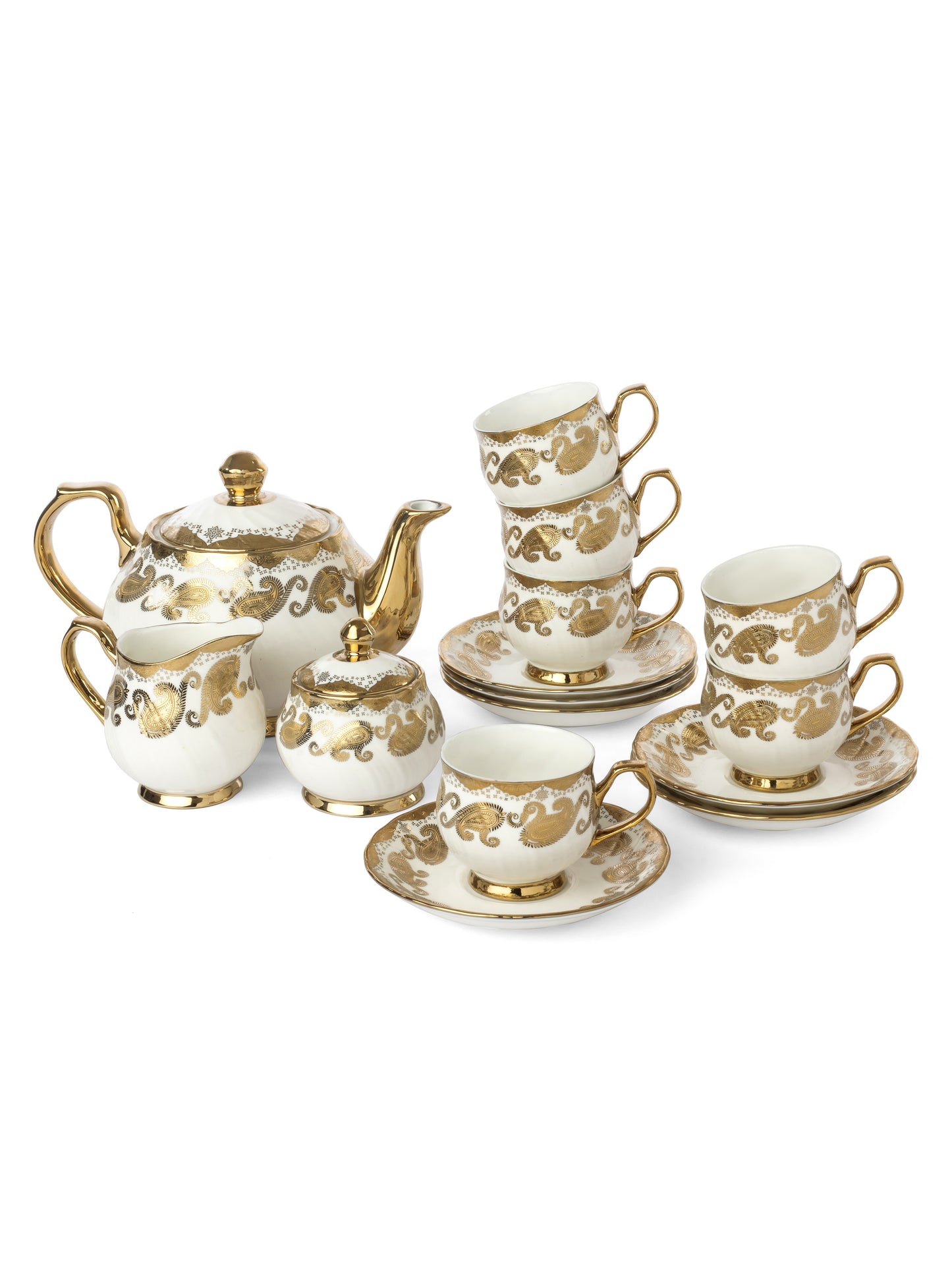 Karina Majestic Ebony Tea Set of 15 (E620)