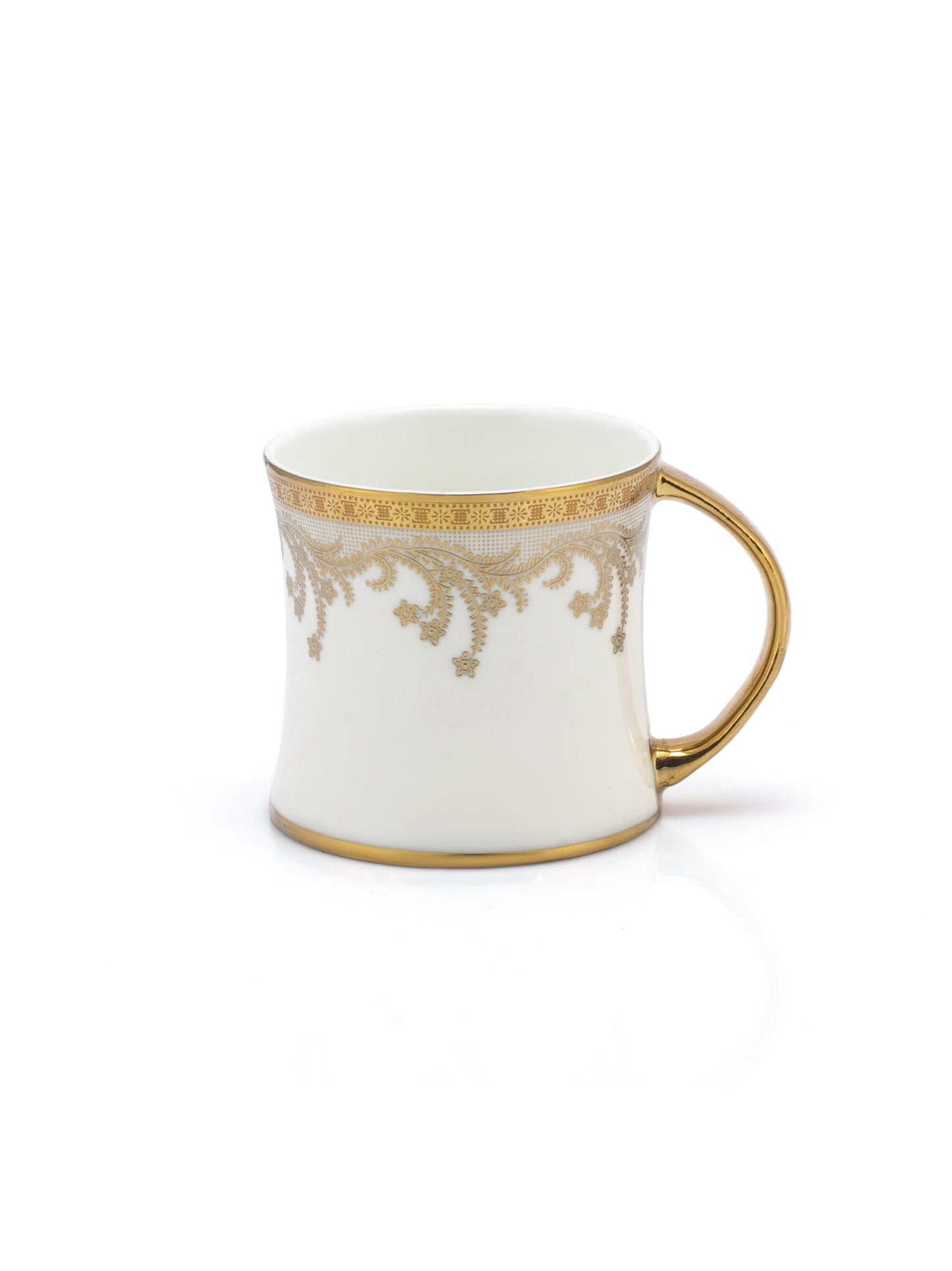 JCPL Diamond Ebony Coffee & Tea Mugs, 220ml, Set of 6 (E669)