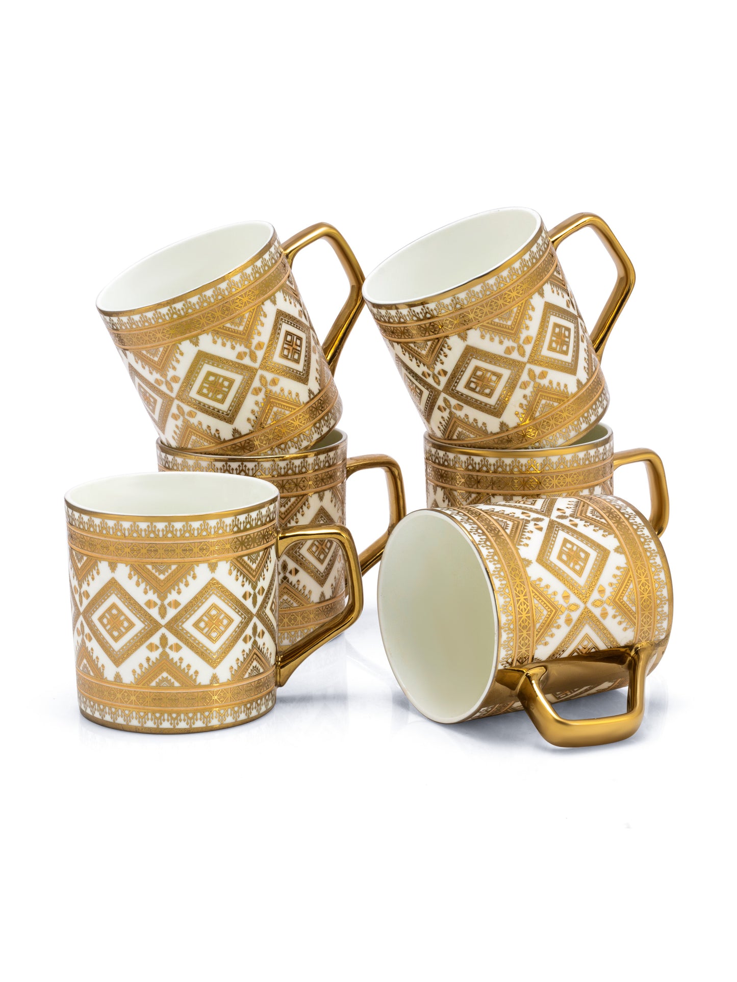 Director Ebony Coffee & Tea Mugs, 200ml, Set of 6 (E698)