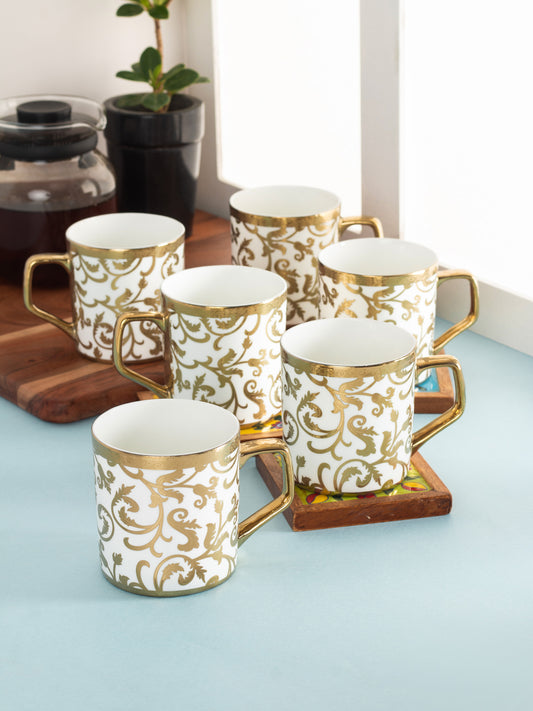 Director Ebony Coffee & Tea Mugs, 200ml, Set of 6 (E696)
