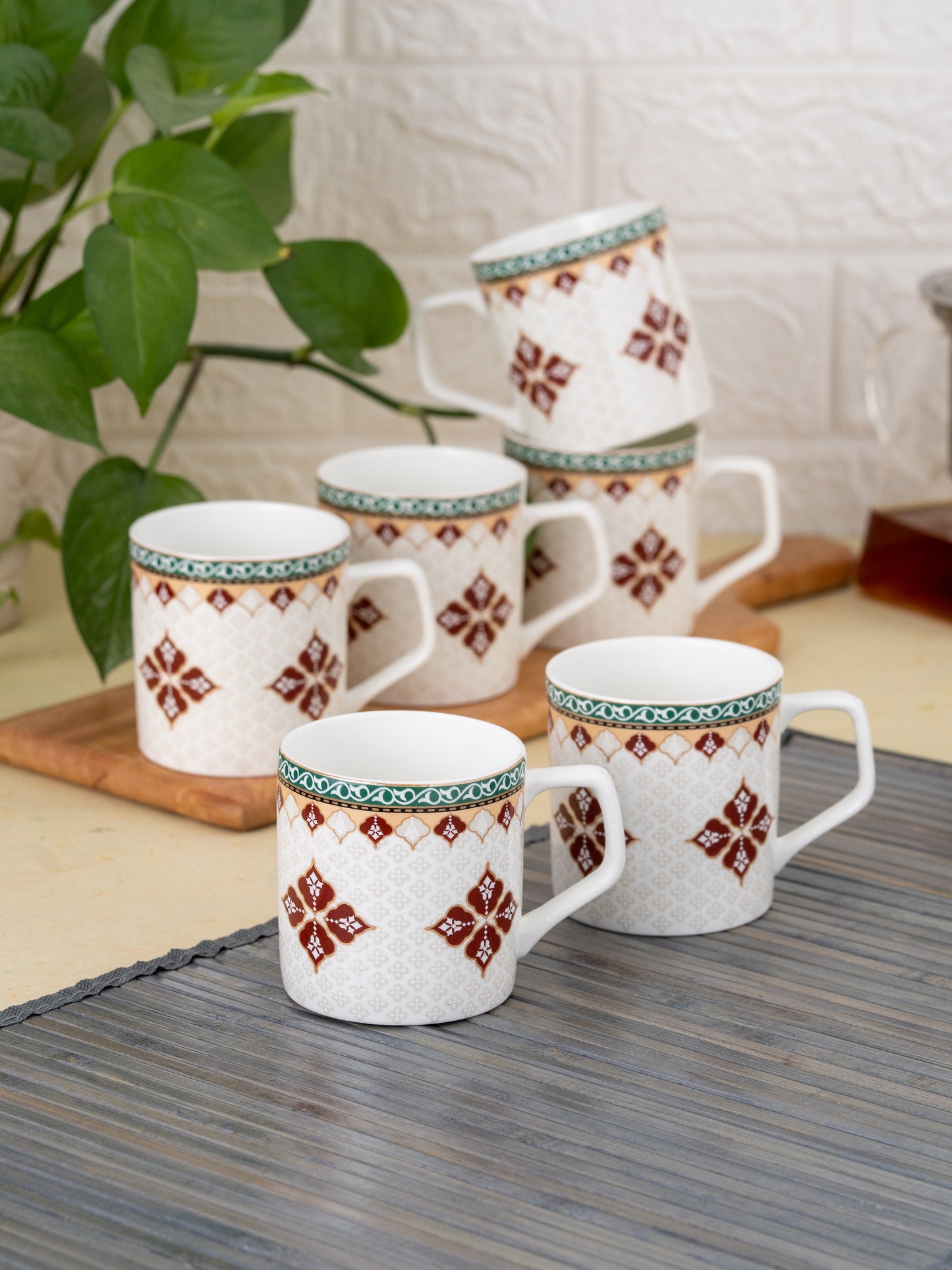 Director Hilton Coffee & Tea Mugs, 200ml, Set of 6 (H306)