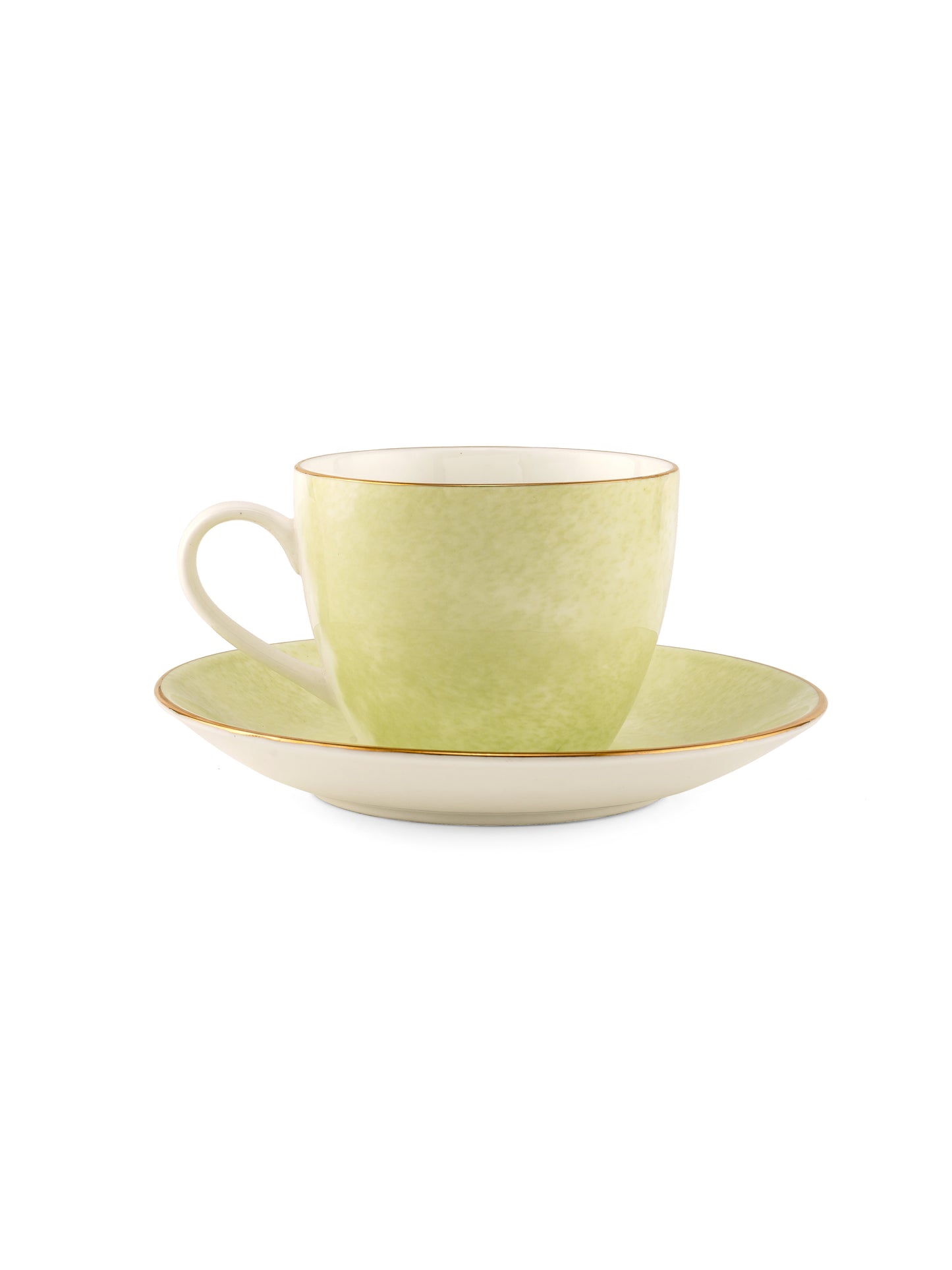 Cream Paradise Cup & Saucer, 170ml, Set of 12 (6 Cups + 6 Saucers) (P504)