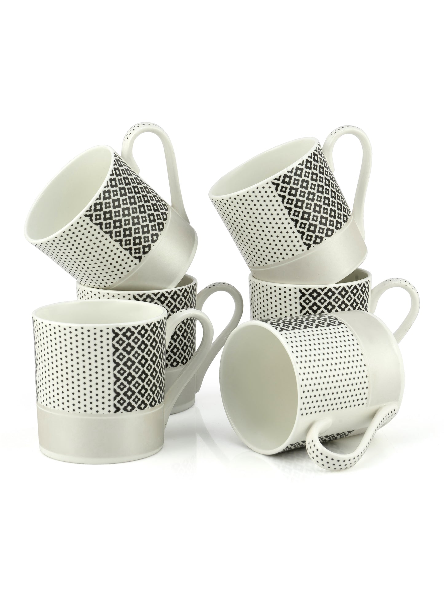 Melon Monochrome Coffee & Tea Mugs, 220ml, Set of 6 (MC726)