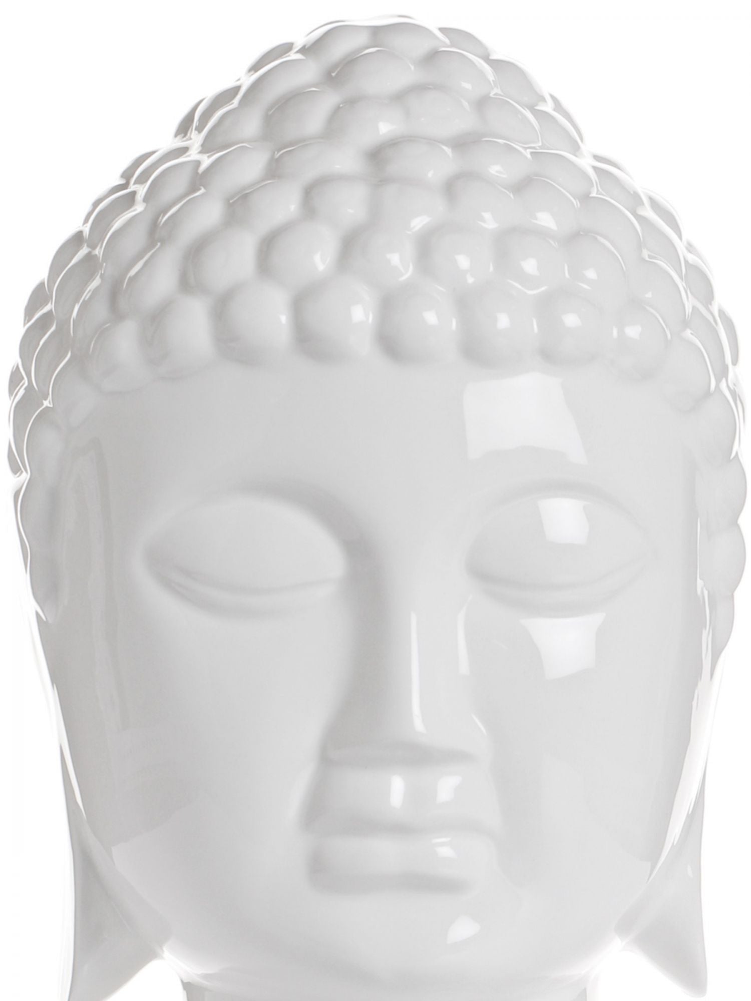 Clay Craft Basics Ceramic Buddha Head Statue for Home Decor - Clay Craft India