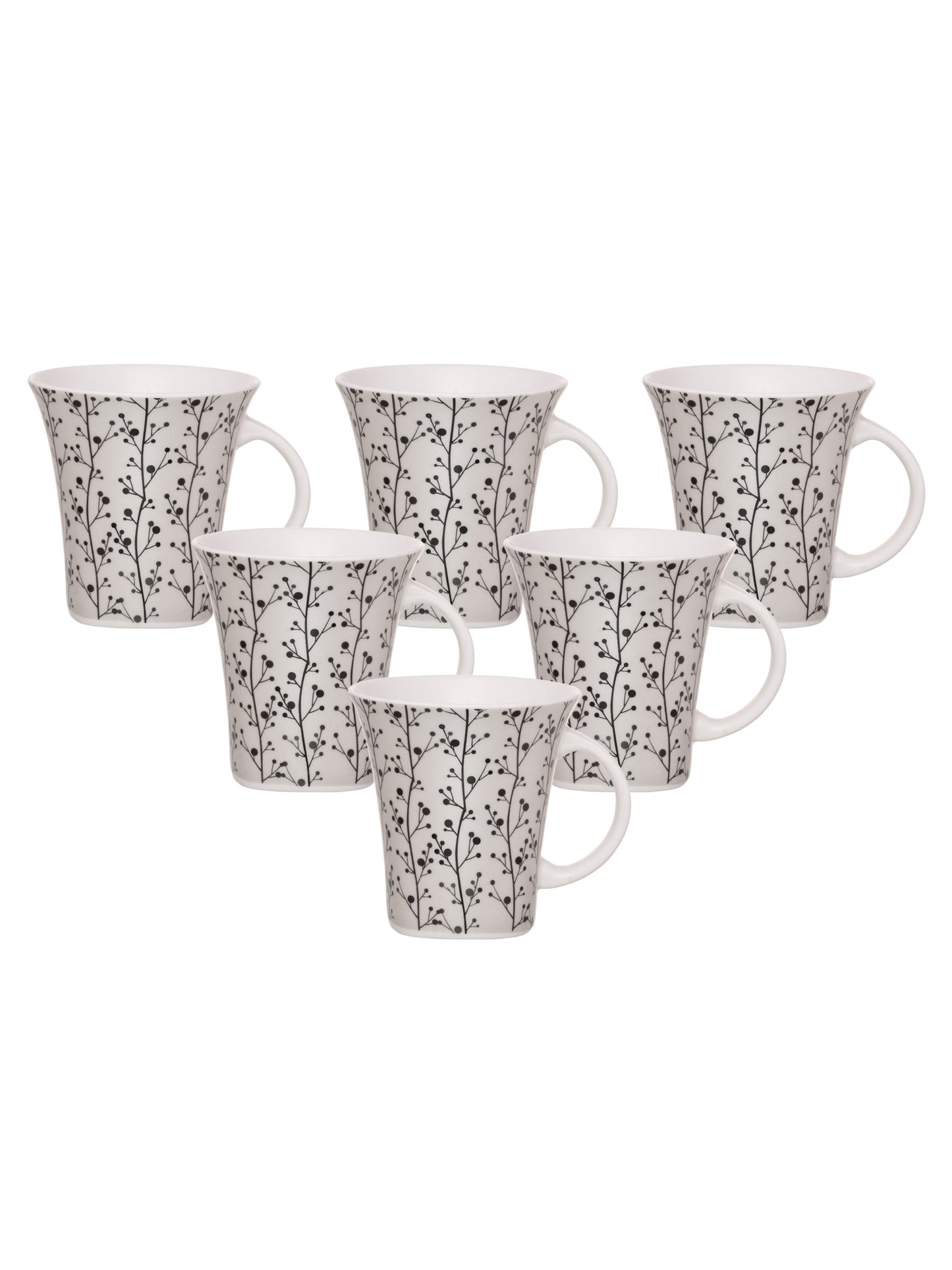 Heaven Hilton Coffee & Tea Mugs, 170ml, Set of 6 (306) - Clay Craft India
