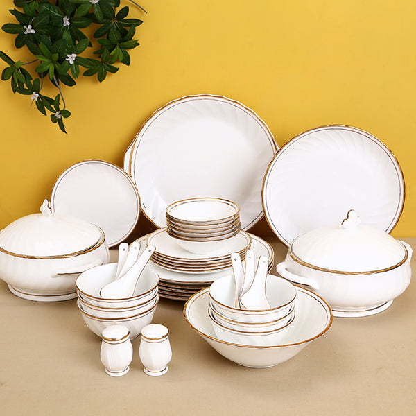 Buy Ceramic Karina Dinnerware Set Gold Line 310 Online at Lowest Price ...